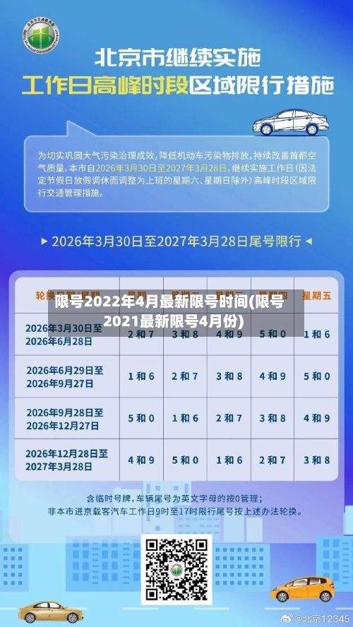 限号2022年4月最新限号时间(限号2021最新限号4月份)-第1张图片