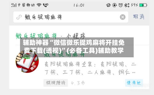 辅助神器“微信微乐捉鸡麻将开挂免费下载(透视)”(必备工具)辅助教学-第2张图片