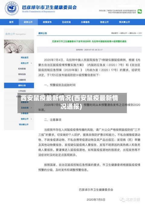 西安鼠疫最新情况(西安鼠疫最新情况通报)-第2张图片