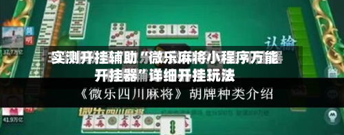 实测开挂辅助“微乐麻将小程序万能开挂器”详细开挂玩法-第3张图片