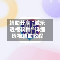 辅助分享“微乐透视软件	”详细透视辅助教程-第2张图片