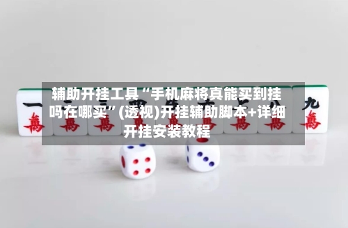 辅助开挂工具“手机麻将真能买到挂吗在哪买”(透视)开挂辅助脚本+详细开挂安装教程-第2张图片