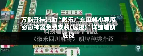 万能开挂辅助“微乐广东麻将小程序必赢神器免费安装(透视)”详细辅助透视-第2张图片