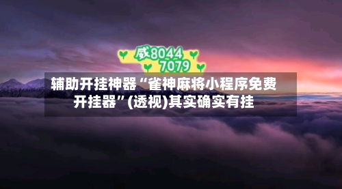 辅助开挂神器“雀神麻将小程序免费开挂器”(透视)其实确实有挂-第2张图片