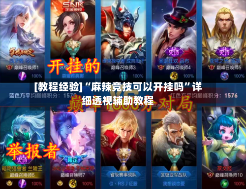 [教程经验]“麻辣竞技可以开挂吗”详细透视辅助教程-第2张图片