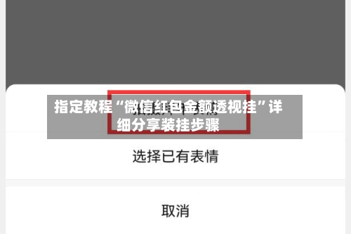 指定教程“微信红包金额透视挂”详细分享装挂步骤-第3张图片