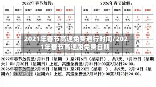 2021年春节高速免费通行时间/2021年春节高速路免费日期-第3张图片