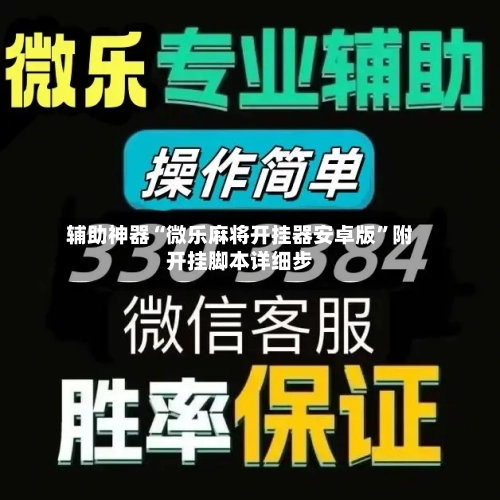 辅助神器“微乐麻将开挂器安卓版”附开挂脚本详细步-第2张图片