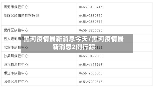 黑河疫情最新消息今天/黑河疫情最新消息2例行踪-第2张图片