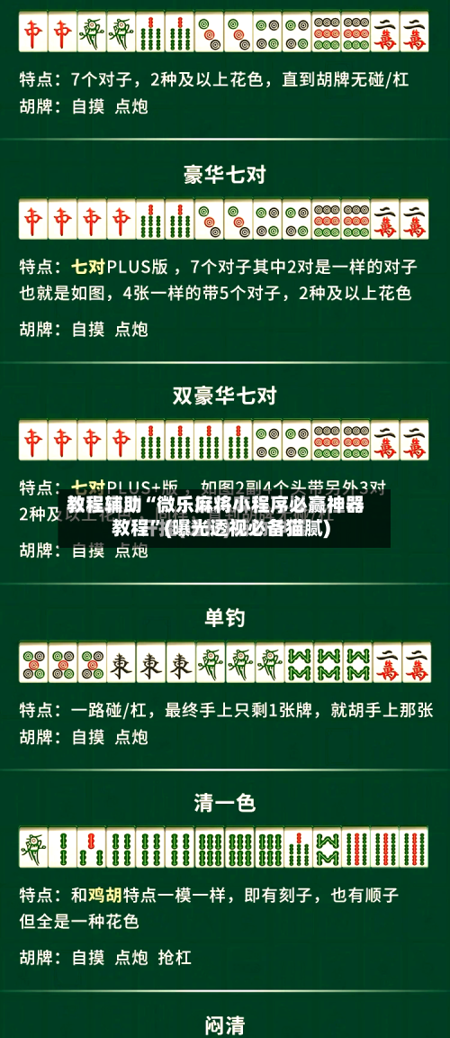 教程辅助“微乐麻将小程序必赢神器教程	”(曝光透视必备猫腻)-第2张图片