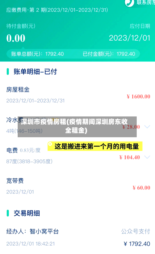 深圳市疫情房租(疫情期间深圳房东收全租金)-第2张图片
