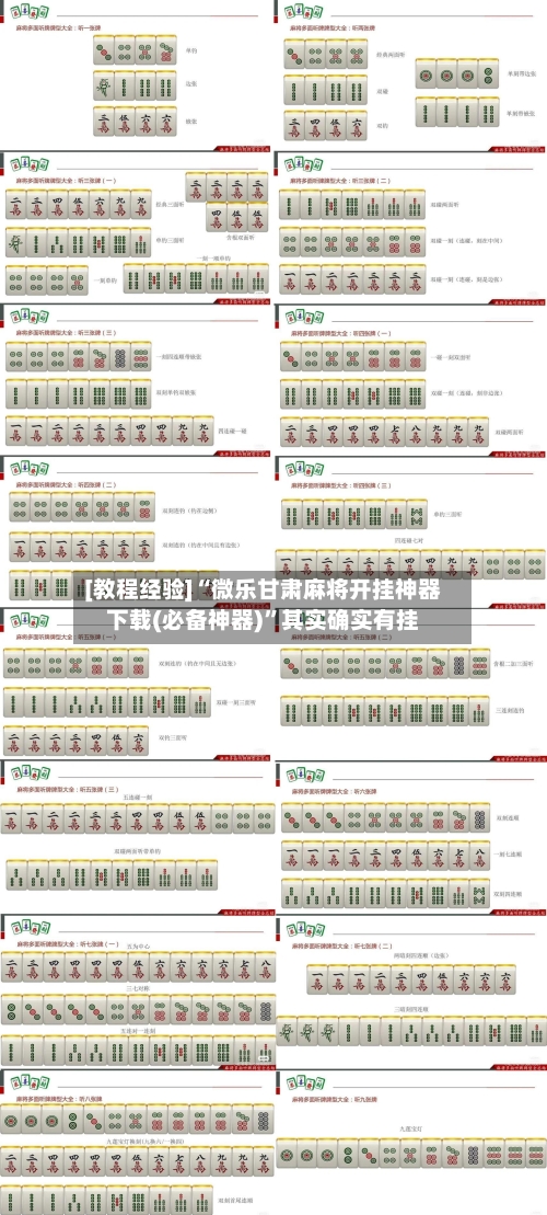 [教程经验]“微乐甘肃麻将开挂神器下载(必备神器)	”其实确实有挂-第2张图片