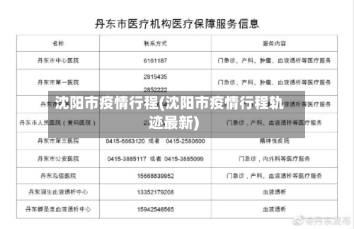 沈阳市疫情行程(沈阳市疫情行程轨迹最新)-第1张图片