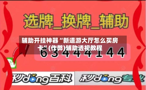 辅助开挂神器“新道游大厅怎么买房卡”(作弊)辅助透视教程-第1张图片