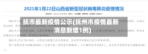 抚市最新疫情公示(抚州市疫情最新消息新增1例)-第1张图片