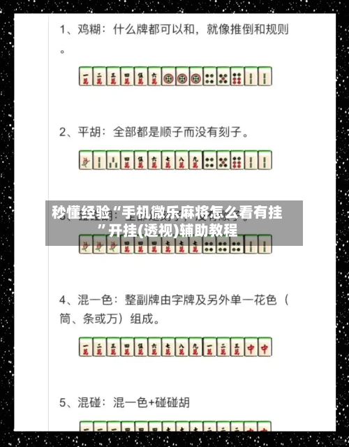 秒懂经验“手机微乐麻将怎么看有挂	”开挂(透视)辅助教程-第2张图片