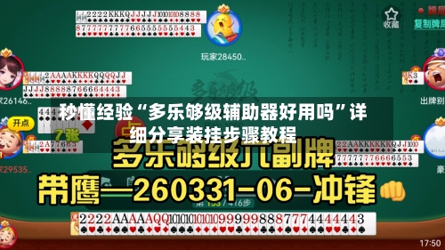 秒懂经验“多乐够级辅助器好用吗”详细分享装挂步骤教程-第3张图片