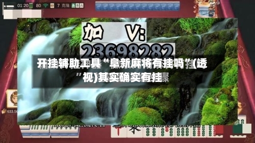 开挂辅助工具“阜新麻将有挂吗	”(透视)其实确实有挂-第2张图片