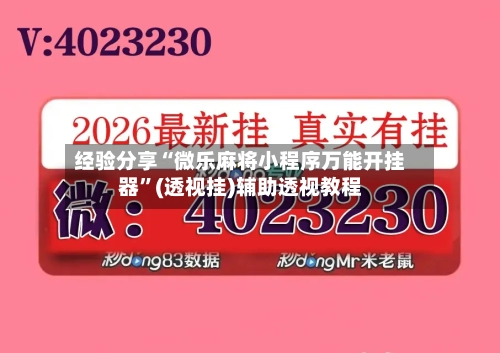 经验分享“微乐麻将小程序万能开挂器”(透视挂)辅助透视教程-第2张图片