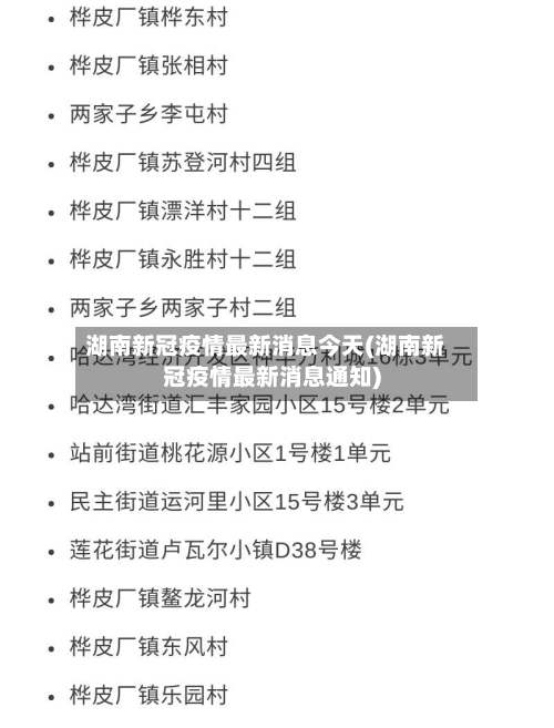 湖南新冠疫情最新消息今天(湖南新冠疫情最新消息通知)-第2张图片