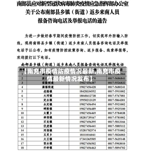 【南充市疫情防疫情况最新,南充市疫情最新情况发布】-第2张图片