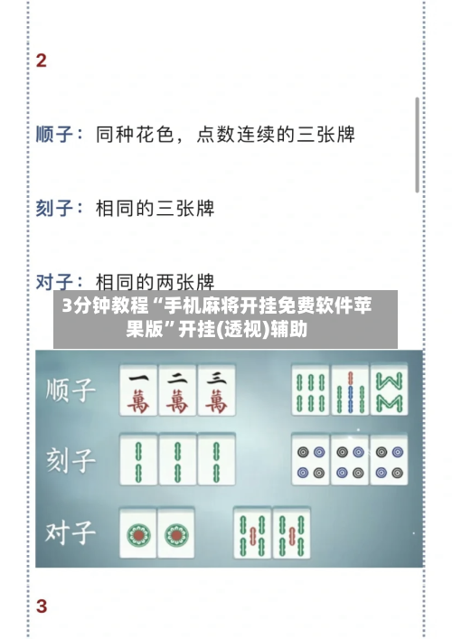 3分钟教程“手机麻将开挂免费软件苹果版”开挂(透视)辅助-第1张图片