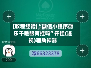 [教程经验]“微信小程序微乐干瞪眼有挂吗”开挂(透视)辅助神器-第3张图片