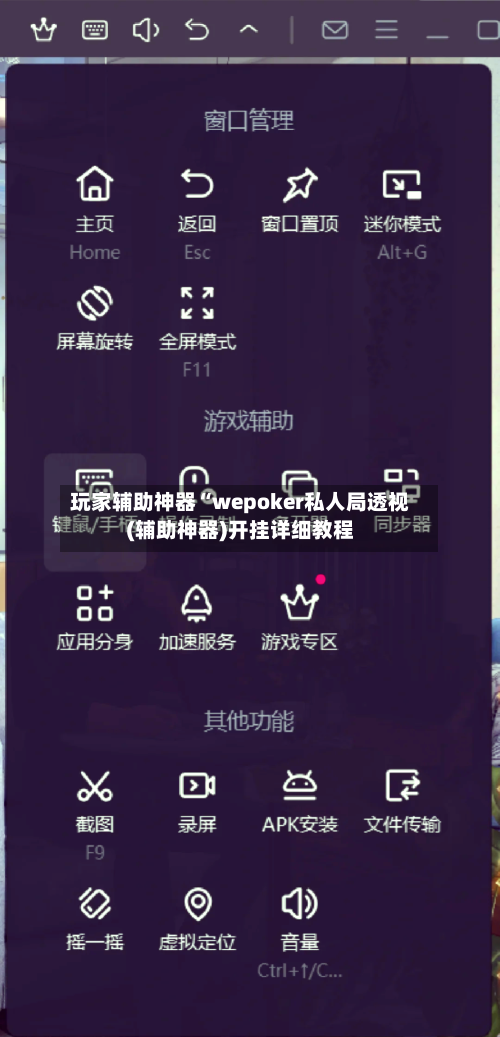 玩家辅助神器“wepoker私人局透视(辅助神器)开挂详细教程-第2张图片