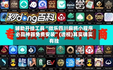 辅助开挂工具“微乐四川麻将小程序必赢神器免费安装”(透视)其实确实有挂-第3张图片