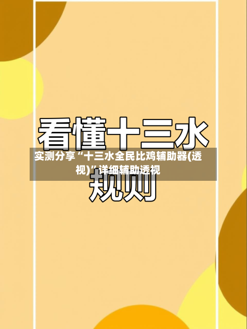 实测分享“十三水全民比鸡辅助器(透视)	”详细辅助透视-第1张图片