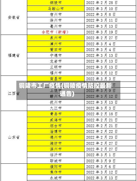 铜陵市工厂疫情(铜陵疫情防控最新通告)-第3张图片