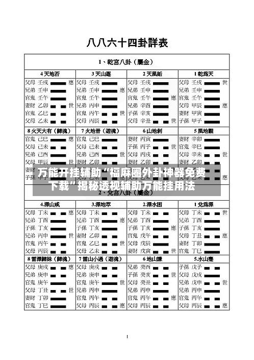 万能开挂辅助“福麻圈外卦神器免费下载”揭秘透视辅助万能挂用法-第2张图片