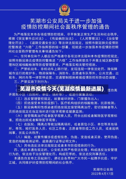 芜湖市疫情今天(芜湖疫情最新进展)-第1张图片