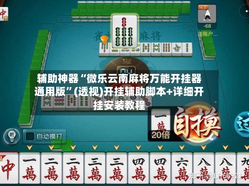 辅助神器“微乐云南麻将万能开挂器通用版”(透视)开挂辅助脚本+详细开挂安装教程-第1张图片