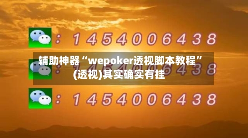辅助神器“wepoker透视脚本教程”(透视)其实确实有挂-第3张图片