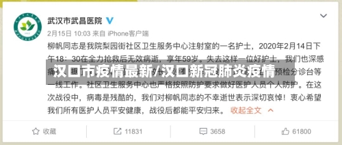 汉口市疫情最新/汉口新冠肺炎疫情-第1张图片
