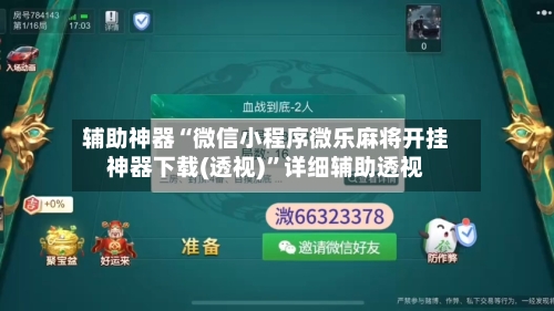 辅助神器“微信小程序微乐麻将开挂神器下载(透视)”详细辅助透视-第1张图片