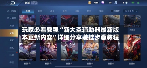 玩家必看教程“新大圣辅助器最新版本更新内容	”详细分享装挂步骤教程-第2张图片