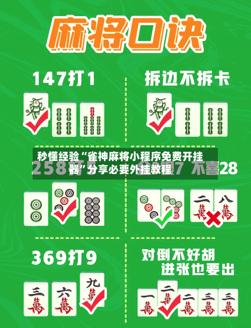 秒懂经验“雀神麻将小程序免费开挂器”分享必要外挂教程-第1张图片