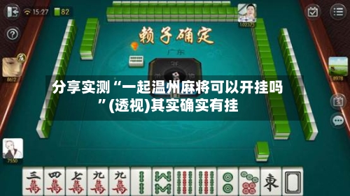 分享实测“一起温州麻将可以开挂吗”(透视)其实确实有挂-第2张图片