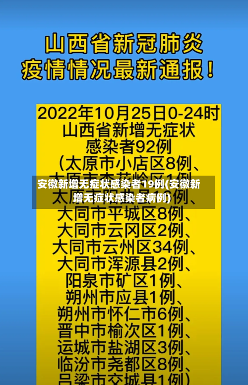 安徽新增无症状感染者19例(安徽新增无症状感染者病例)-第3张图片