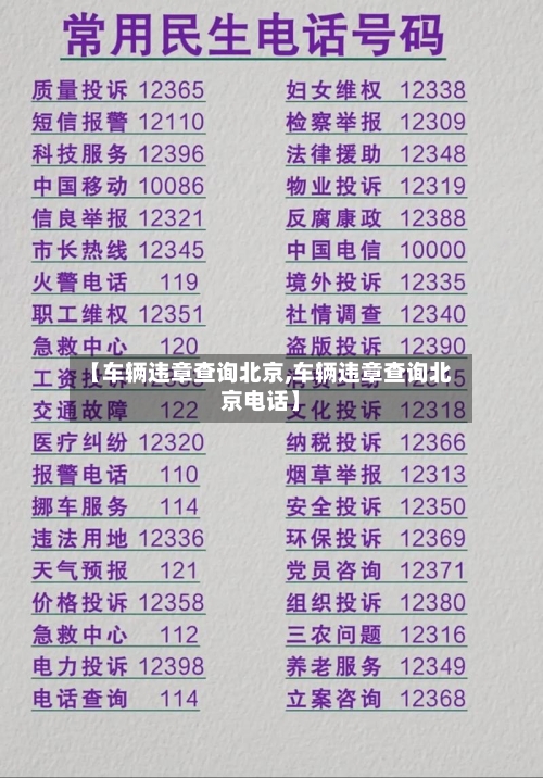 【车辆违章查询北京,车辆违章查询北京电话】-第1张图片