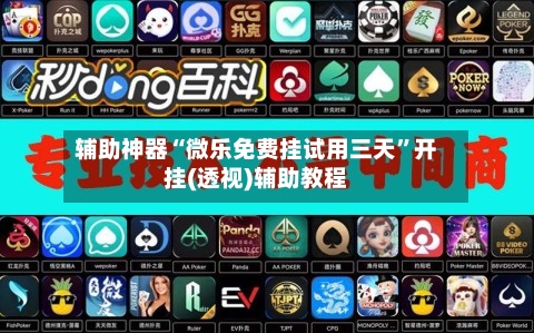 辅助神器“微乐免费挂试用三天”开挂(透视)辅助教程-第1张图片
