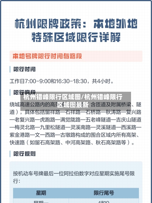 杭州错峰限行区域图/杭州错峰限行区域图最新-第1张图片