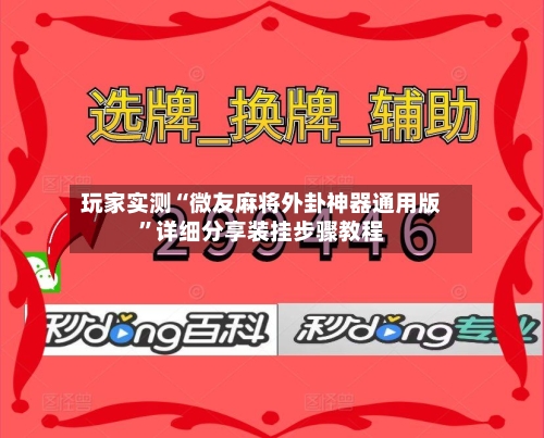 玩家实测“微友麻将外卦神器通用版”详细分享装挂步骤教程-第1张图片