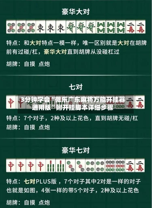 3分钟学会“微乐广东麻将万能开挂器通用版”附开挂脚本详细步骤-第1张图片