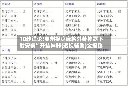 18秒详论!贵州捉鸡麻将外卦神器下载安装”开挂神器{透视辅助}全揭秘-第3张图片
