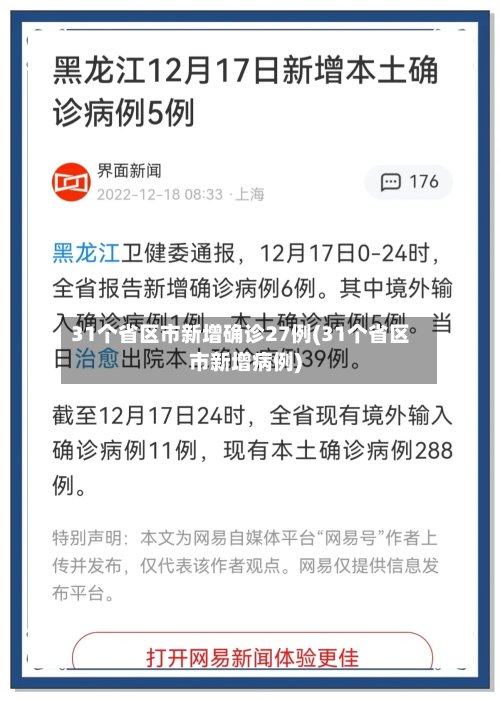 31个省区市新增确诊27例(31个省区市新增病例)-第1张图片