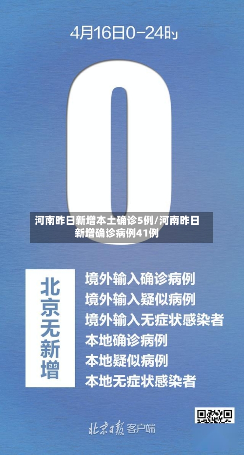 河南昨日新增本土确诊5例/河南昨日新增确诊病例41例-第2张图片