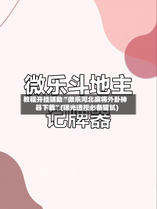 教程开挂辅助“微乐河北麻将外卦神器下载”(曝光透视必备猫腻)-第1张图片